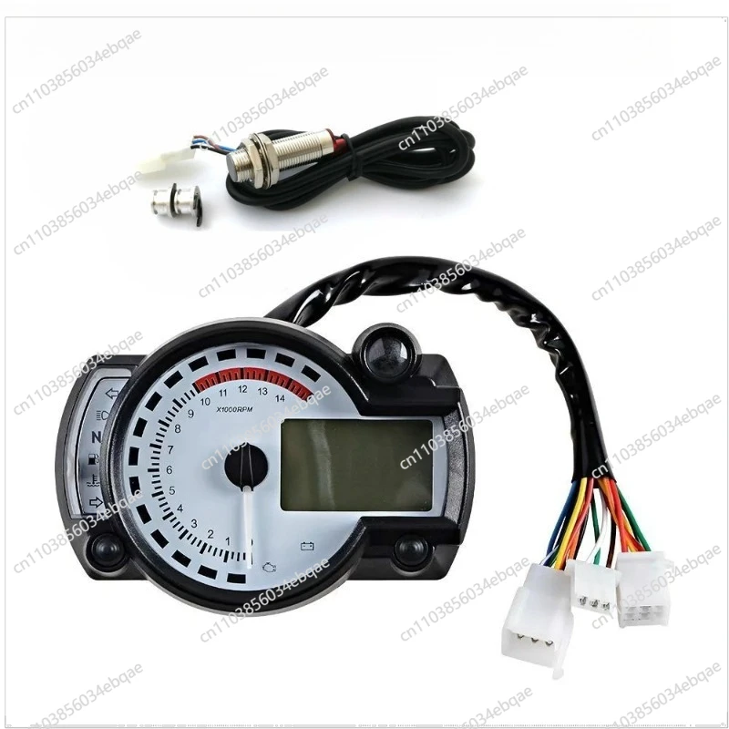 

For Motorcycle LCD Digital Modified Odometer LCD Meter 182 Seven-color Switchable Adjustable 1-8 Cylinder