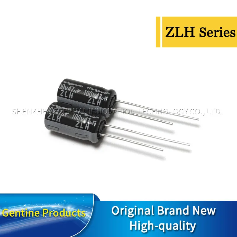 200PCS 100V47UF ZLH 8X16 RUBYCON Long Life Brand New Low Impedance Electrolytic Capacitor