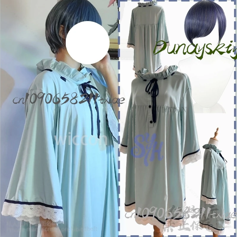 

Ciel Black Buutler Cosplay Anime Japanese Kawaii Girls Boys Lovely Pajamas Blue Dress Goth Lolita Uniform Halloween Christmas