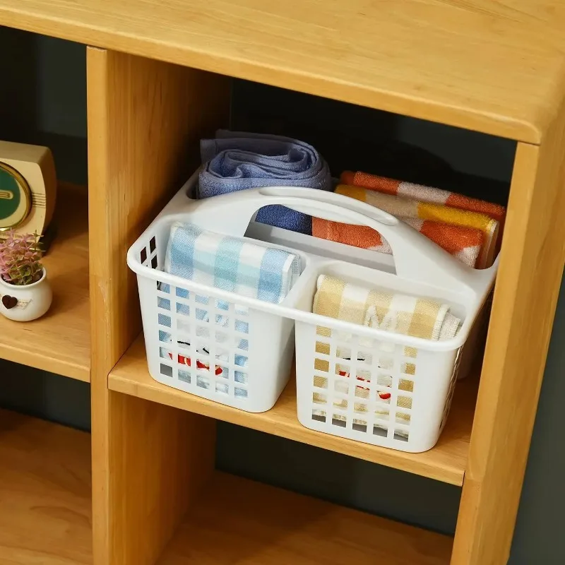

1pcs Multifunctional Plastic Shower Caddy Basket Portable Cleaning Storage Organizer for Dorm Bathroom Storage Basket