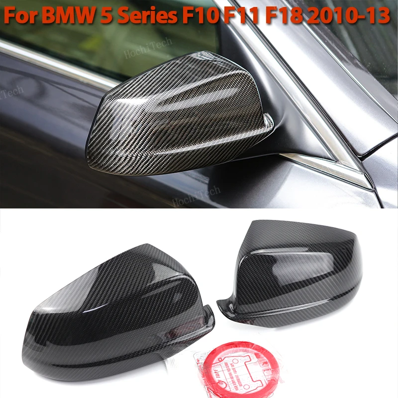 

Real Carbon Fiber Side Rearview Mirror cover Cap add-on for BMW 5 Series F10 F11 F18 2010 2011 2012 2013 Pre-LCI