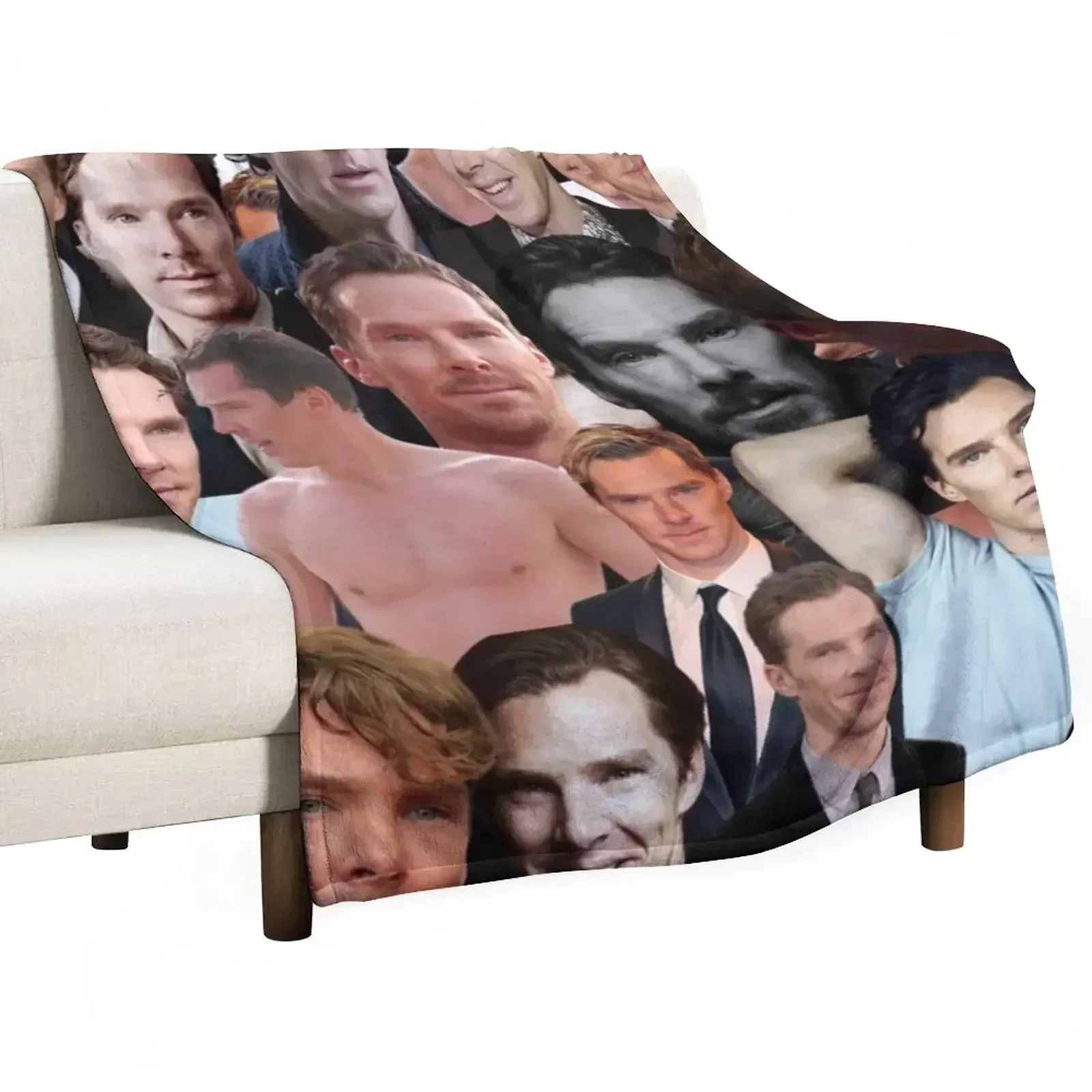 

Benedict Cumberbatch photo collage Throw Blanket Shaggy Designers for winter Extra Large Throw Blankets