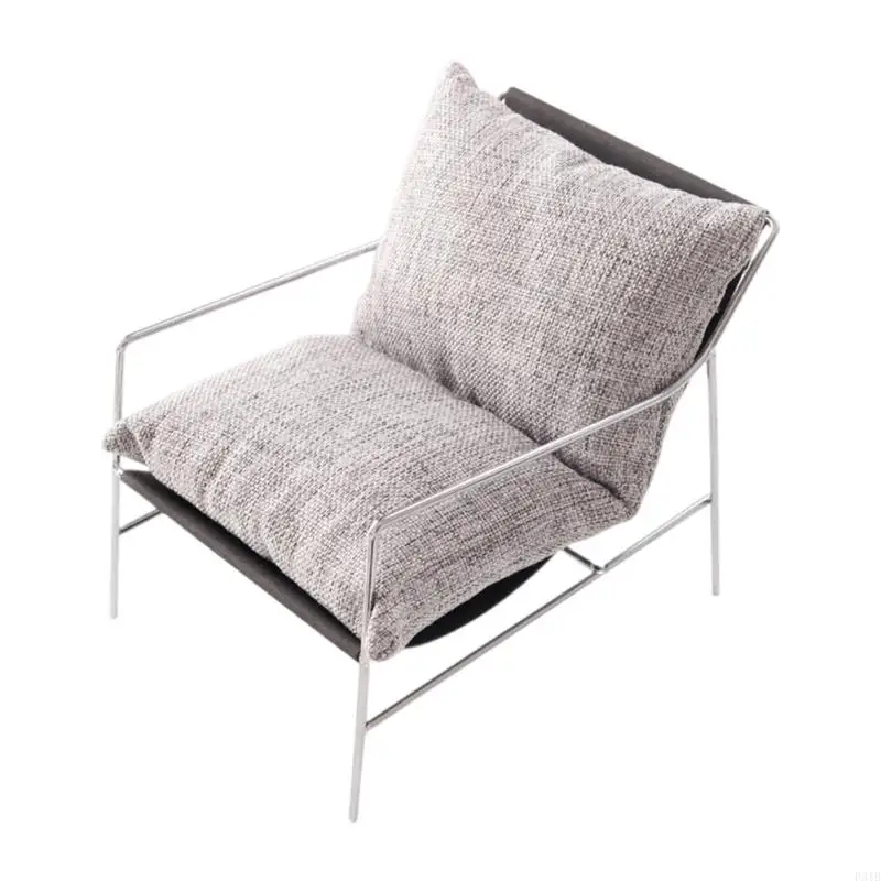 

Miniature Sofa Chair Furniture Model for 1/6 Scale Doll House with Iron Frame P31B