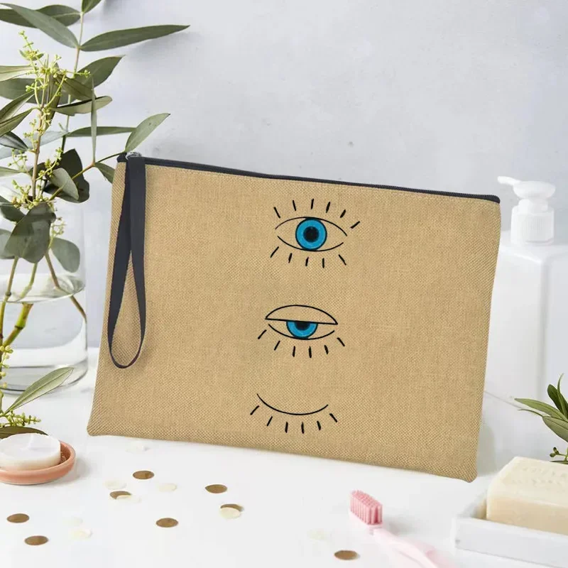 Eye of Prophecy Strange Patterns Zipper Makeup Bag Travel Lipstick Bag Fashion Cosmetic Cases Organizer for Brushes Best Gift