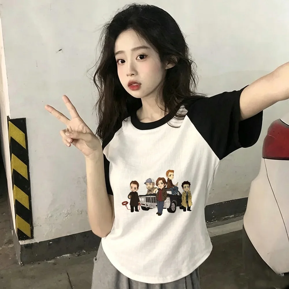 Supernatural t shirt female meme gothic alternative  baddie Psychedelic tshirt grunge cutecore japan manga korean fashion