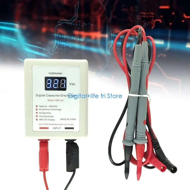 

E06D Discharging Tool Electronic Repair LED Capacitor Discharger with Probe