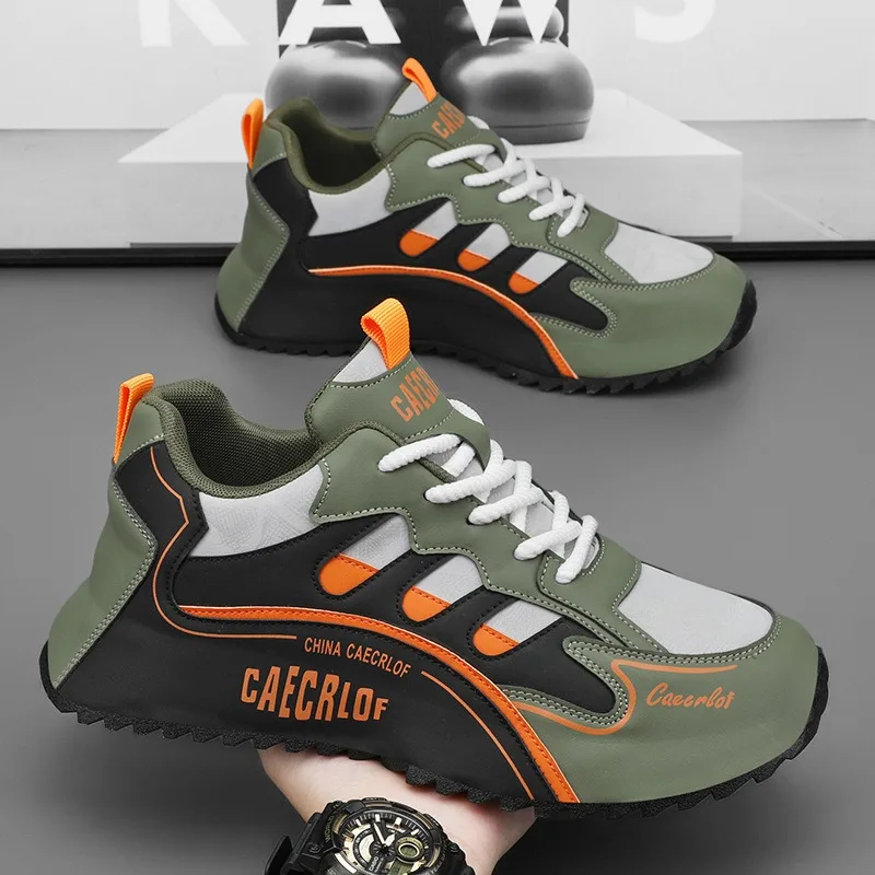 

Уличные дорожные кроссовки, мужские размеры 39-48, повседневная дышащая спортивная обувь из искусственной кожи, Лидер продаж, мужская вулканизированная обувь на мягкой подошве со шнуровкой