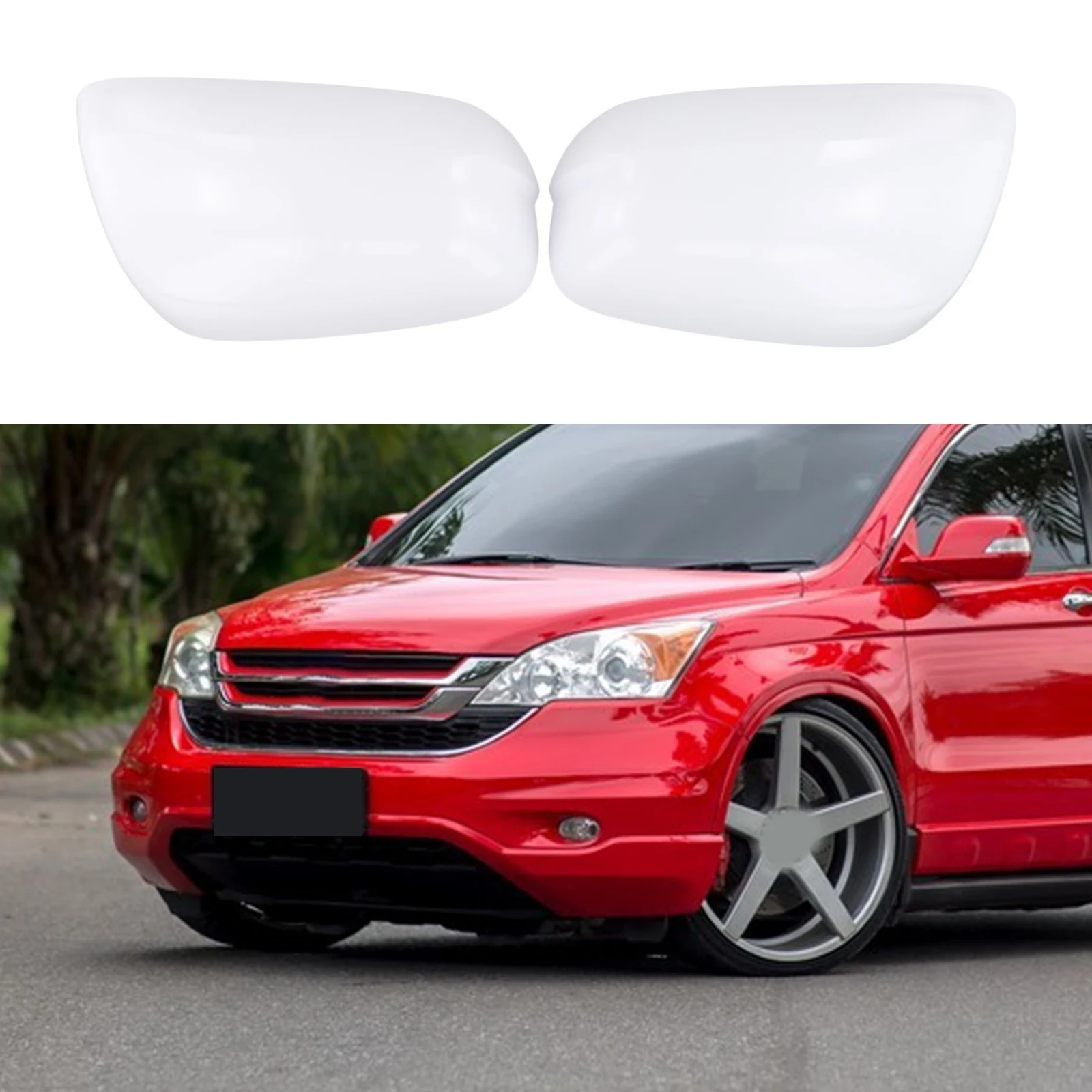 

Protect Rear View Mirror Cover Replacement Accessories Left Mirror Cover Rearview 2pcs Luxurious New Stylish White