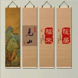 Customized Wood Bamboo Curtain  Wooden Hanging  Room Divider  Decorative  Handmade Wall Panel Blinds for Doorway Home Decor