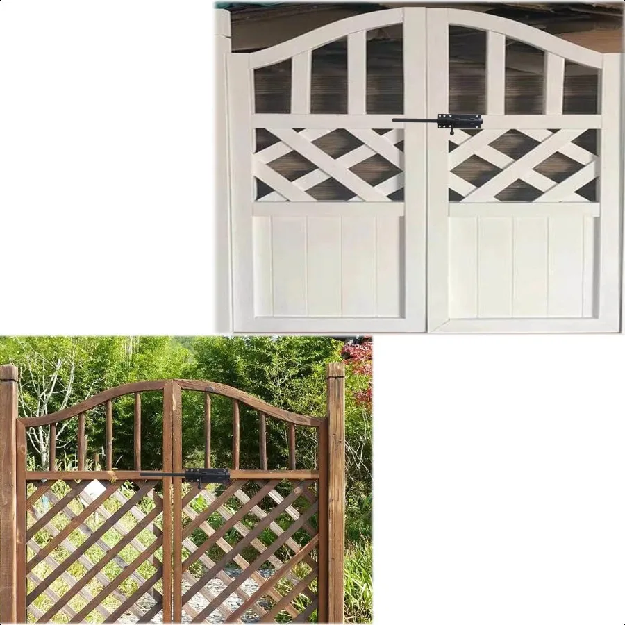 Kunci Pengaman Geser Baja Anti Karat 304 dengan Lubang Gembok, Ukuran 12 Inci, Hitam, Tugas Berat, untuk F