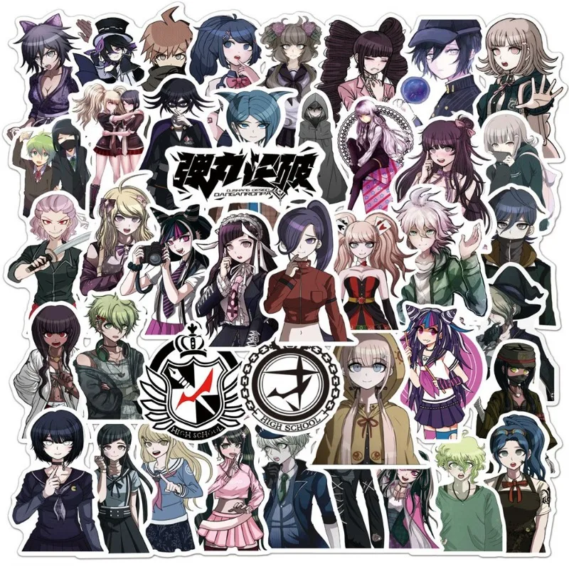 

50pcs Hot Animation Danganronpa 2 Personalized Graffiti DIY Waterproof Sticker Refrigerator Water Cup Skateboard Decals Toys