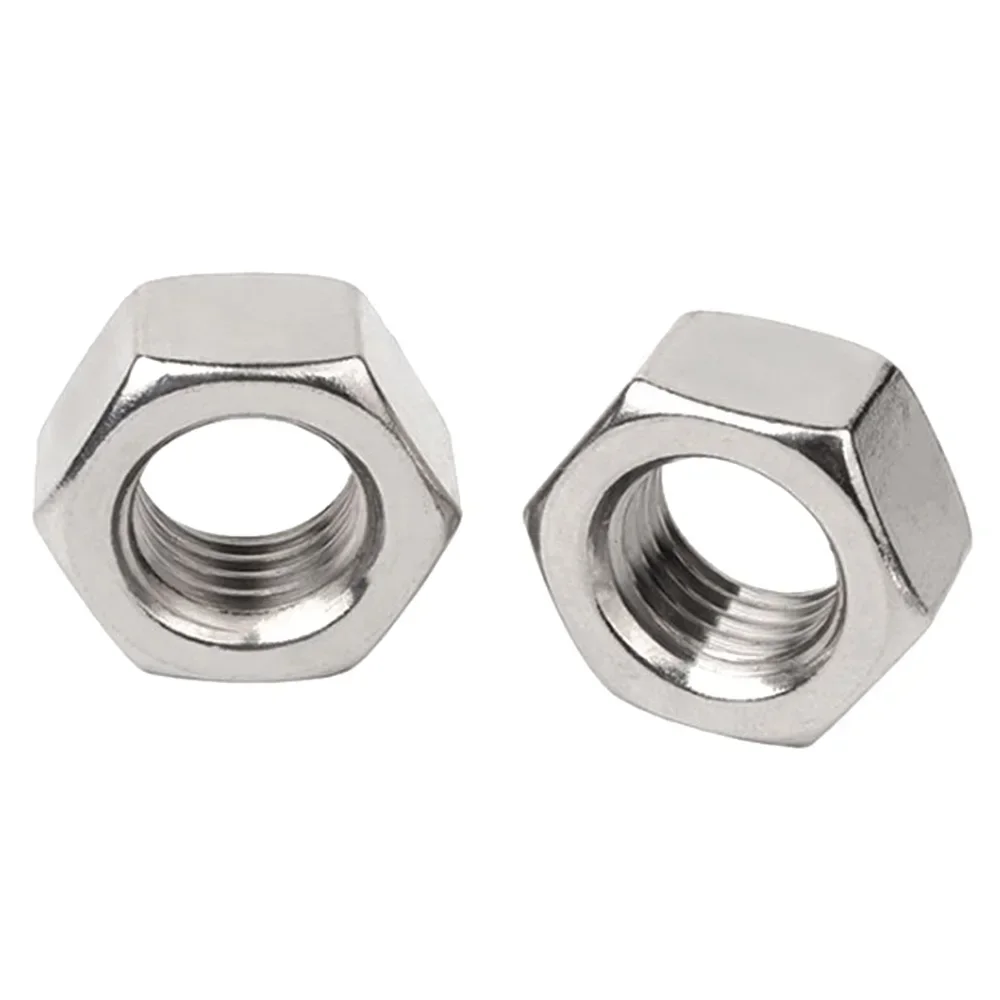 1-100pcs 304 A2 Stainless Steel Hex Hexagon Nut for M1 M1.2 M1.4 M1.6 M2 M2.5 M3 M4 M5 M6 M8 M10 M12 M16 M20 M24 Screw Bolt