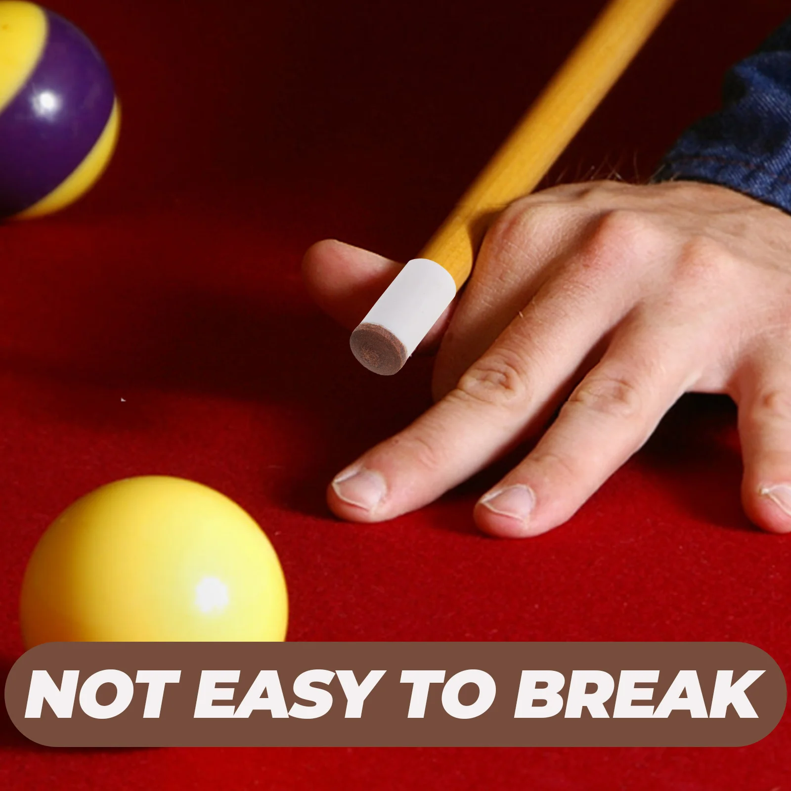 

6Pcs Replacement Pool Cue Tips Sturdy Not Easy to Fall Fix Cue Tips Well Lightweight Compact Billiard Supplies for Players