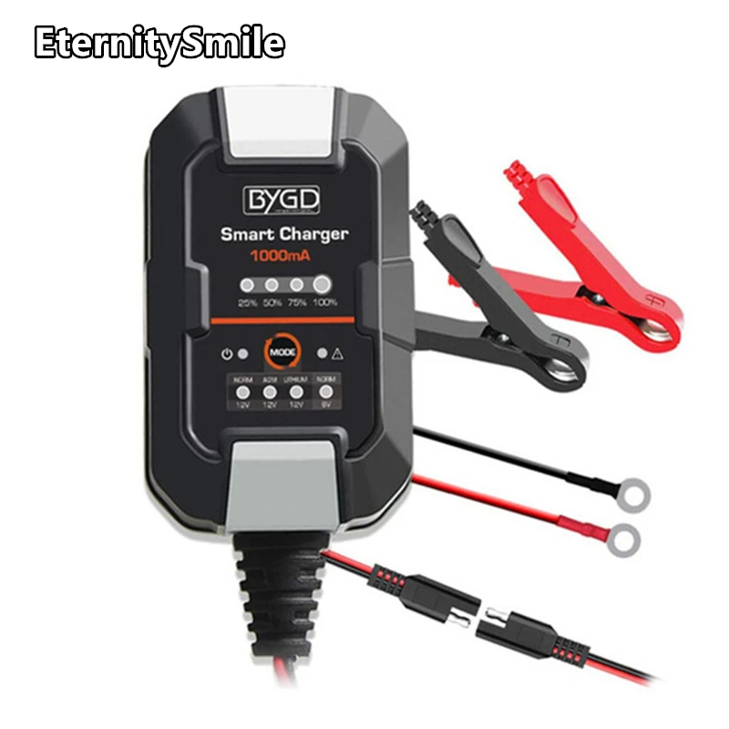 

12v 1000mA car battery charger 12V/6V lead-acid battery charger smart motorcycle battery charger