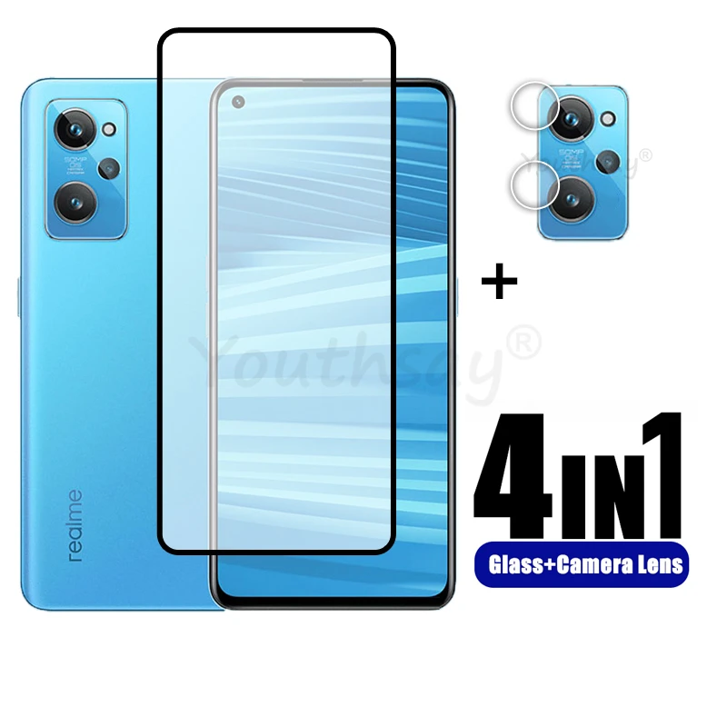 

For Realme 9i Glass Tempered Full Cover Screen Glass For Realme 9i 8i 8 8 Pro 8S Glass Camera Lens For Realme 9 Pro 9 Pro Plus