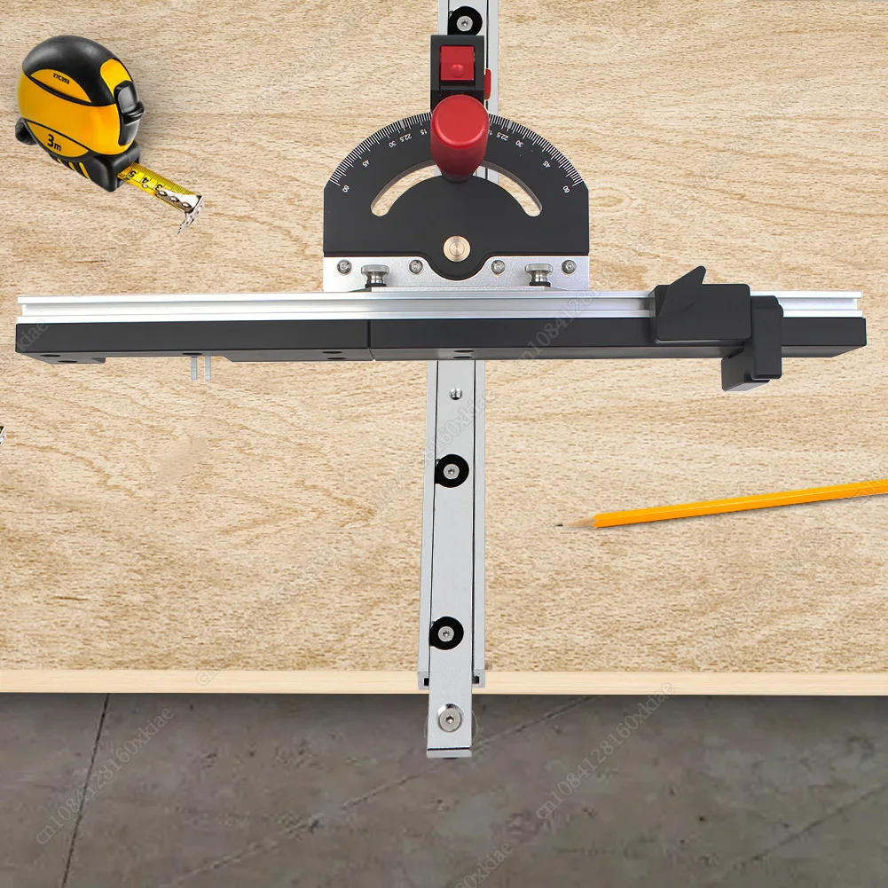 Imagem -02 - Miter Gauge e Tenoning Régua Alumínio Handle Benches Mesa Saw Router Serrar Assembleia Faça Você Mesmo Carpenter Ferramentas para Carpintaria 450 Milímetros