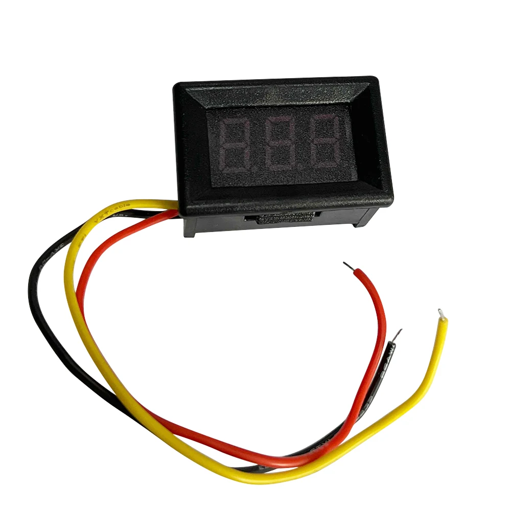 Voltmètre numérique LED pour voiture, rouge, vert, bleu, DC 0-0.36 V, 0-300V, 3 fils, affichage à 3 chiffres, testeur de panneau de tension, détecteur de tension, 600 pouces