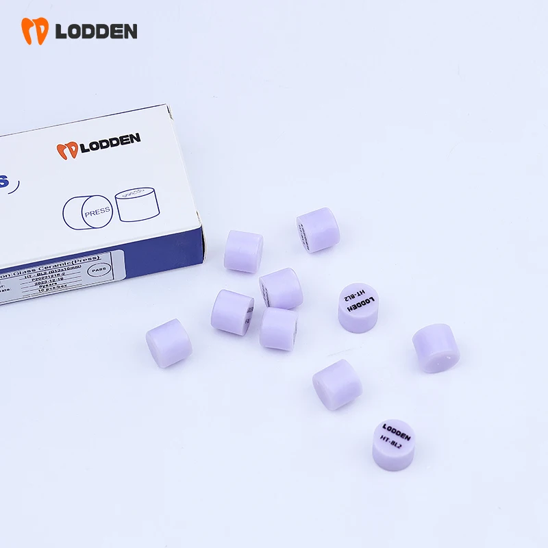 Purple Press Ingots Cube Dental Lithium Disilicate HT/ LT for Dental Lab CAD/CAM 10 Pieces Lodden Dental lab Materials