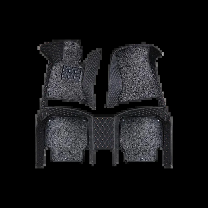 

Newest Design Style Luxury bilayer Car Floor Mat Universal Waterproof Auto Carpets Foot Coche Accessories Car Mats Factory