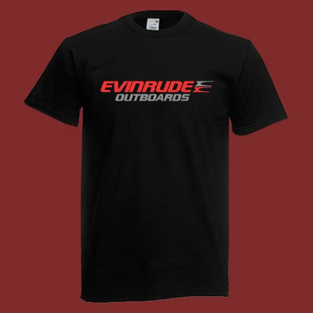 Evinrude Outboards Men's Black T Shirt Size S 5XL