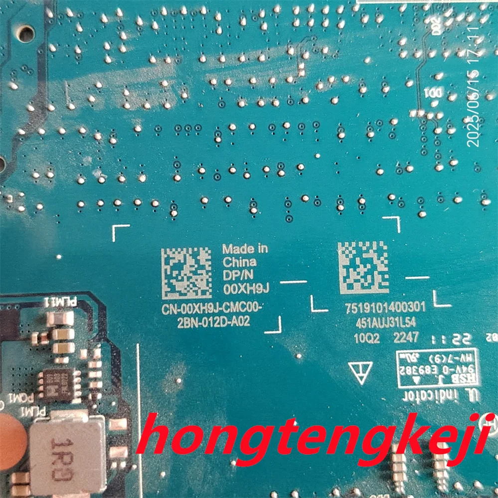 0XH9J 00XH9J CN-00XH9J para Dell G15 5525 RYZEN 7 6800H CPU + RTX 3070 8GB GPU placa base LA-L657P prueba OK