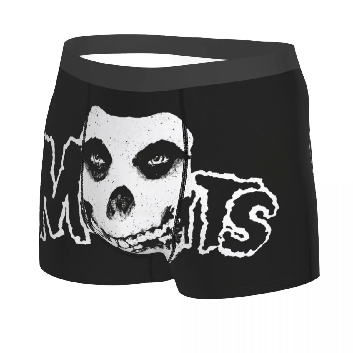 Custom Rock Punk Band Misfits Skull Face Boxer Shorts For Homme 3D Print Heavy Metal Underwear Panties Briefs Soft Underpants