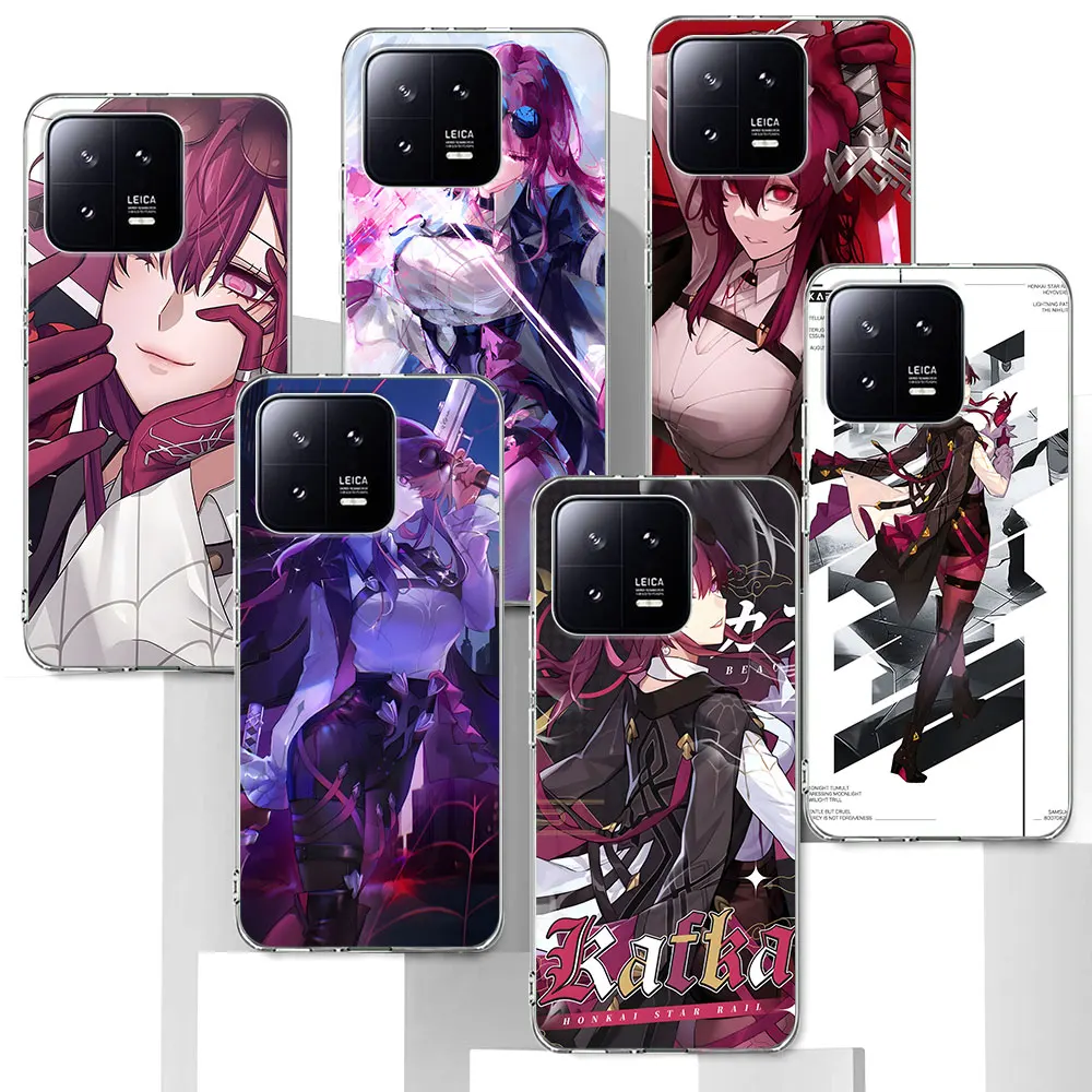 Rail Kafka Honkai Star Case for Xiaomi Mi 11T 13 6X A2 12 12X 8 12T 10T A3 CC9E 11 11i 5X A1 9 Lite Transparent TPU Phone Cover