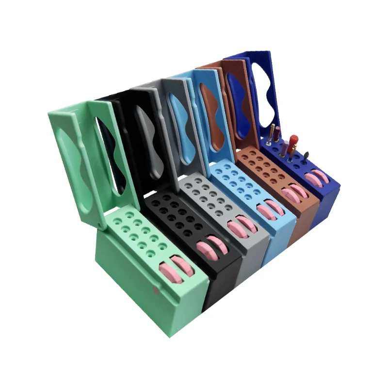 

1Pcs Dental 10 Hole Bur Disinfection Box Root Canal File Storage Box High-temperature Resistant Disinfection Placement Rack