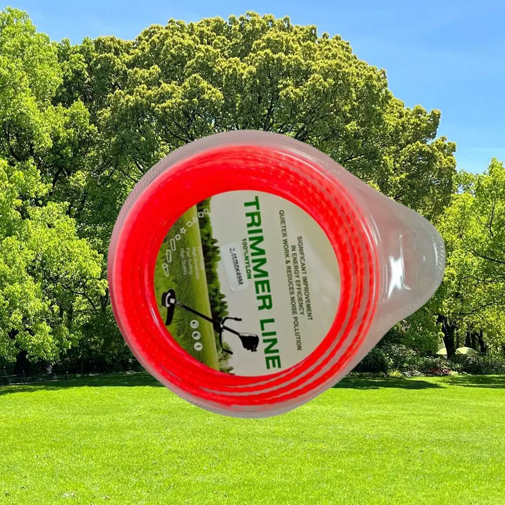 

Круглая триммерная леска премиум-класса 0,095 дюйма, 2,4 мм х 49 м — нейлон, эффективная косилка, садовые электроинструменты, замена аксессуаров