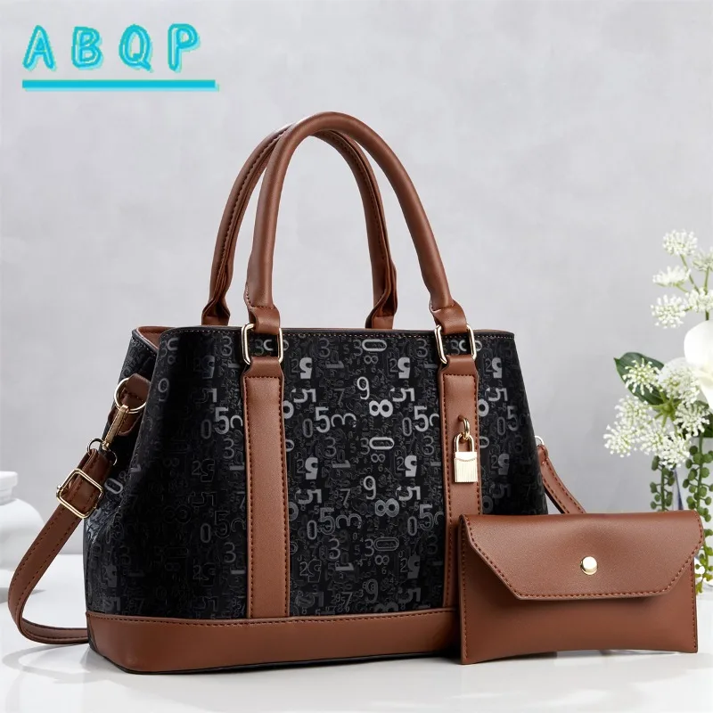 New Women's Handbag Luxury Brand Personalized Fashion Women's Shoulder Bag Large Capacity 2-piece Set Women's Bag High Quality