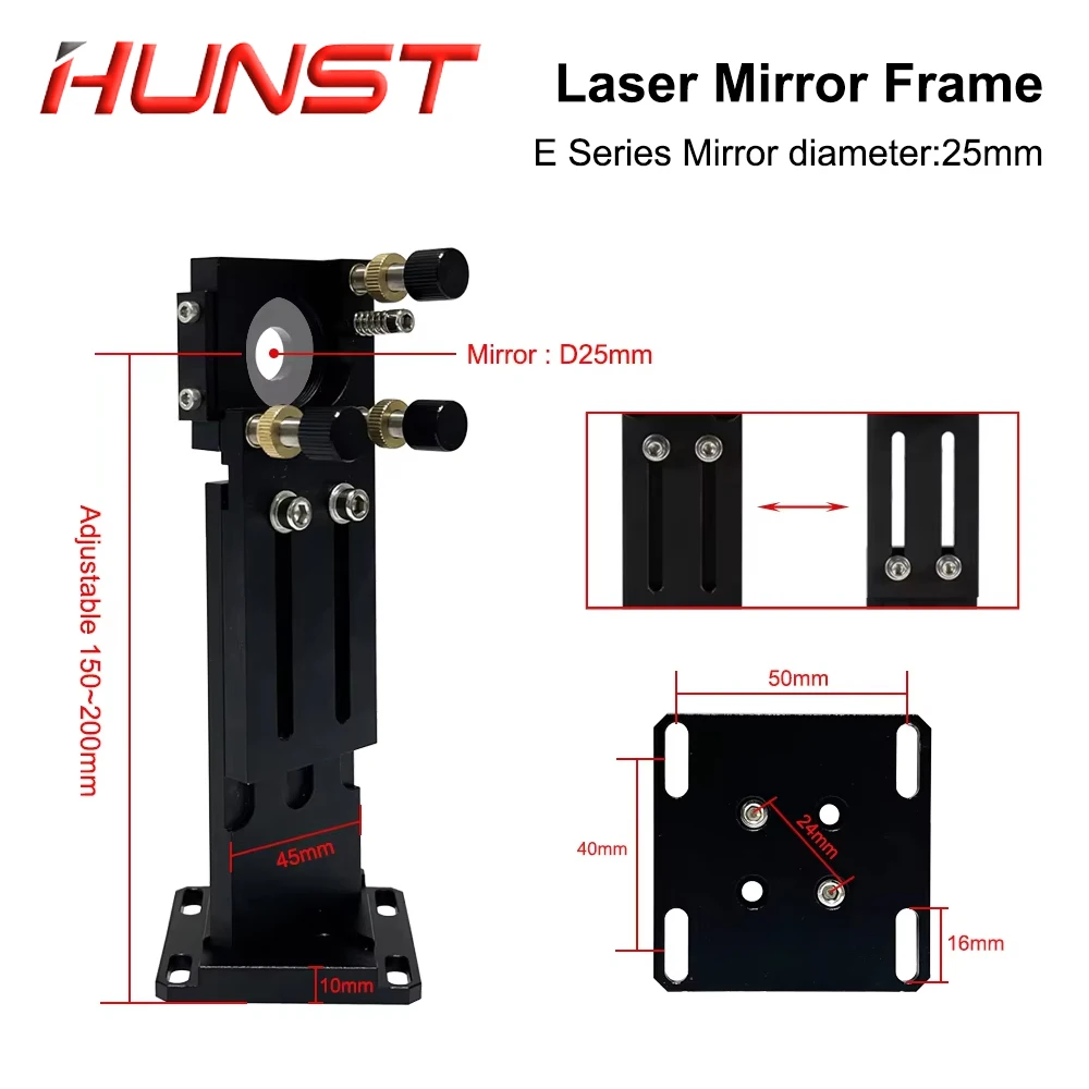 HUNST E Series CO2 First Reflector 25mm Mounting Bracket Laser Cutting Cutter Integrated Reflector Bracket