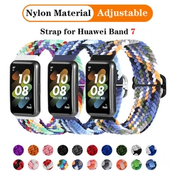 Adjustable Nylon Strap for Huawei Band 7 Breathable 7NFC Replacement Accessories Bracelet Elastic for Huawei Band7 Wristband