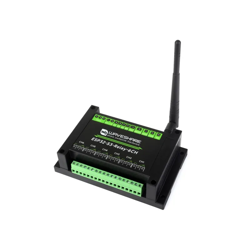 

Промышленная 6-канальная плата релейного модуля Wi-Fi ESP32-S3 с управлением Wi-Fi/Bluetooth RS485 Встроенные интерфейсы RS485 Pico HAT