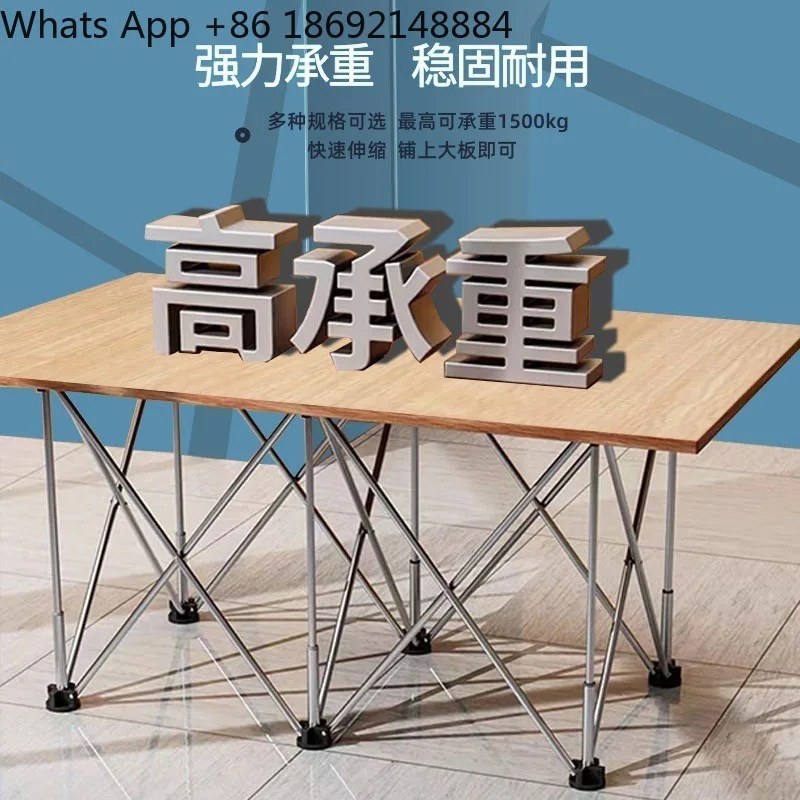 Workbench  Spider Leg Telescopic Console Stainless Steel Tile Foldable Bracket Folding Table Outdoor Stall