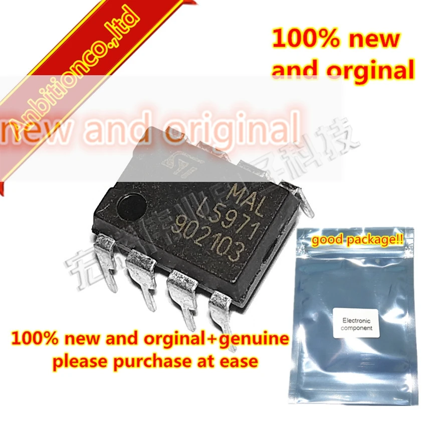 2-10pcs  100% new and orginal L5971 DIP-8 1.5A STEP DOWN SWITCHING REGULATOR in stock connection