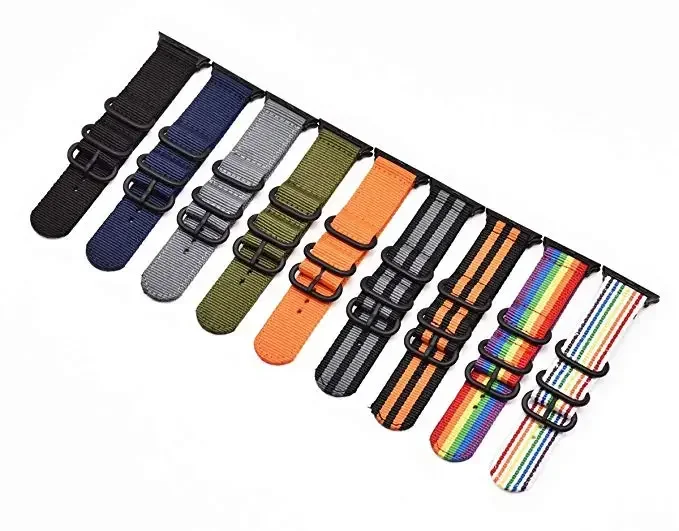 Nylon Strap for Apple Watch Band Ultra 49mm 46mm 45mm 41mm 42mm 44mm 40mm Woven Fabric Bracelet Iwatch Series 10 9 8 7 6 SE 5 4