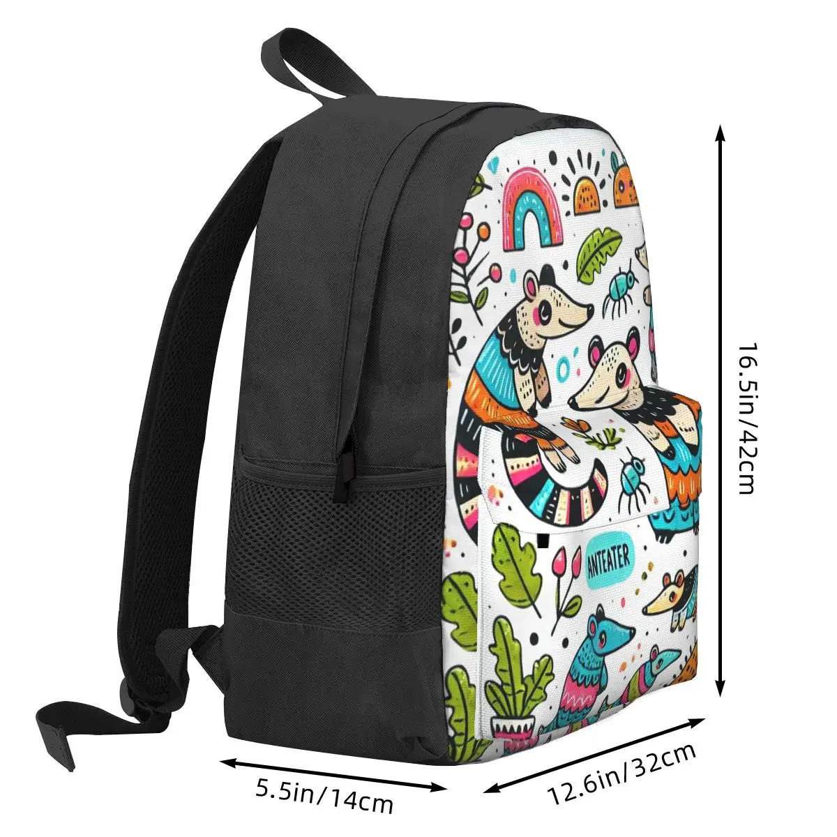 Ant Eater Named Annie Backpack Student BookBag Kids School Bag Laptop Shoulder Bags for Boys Girls