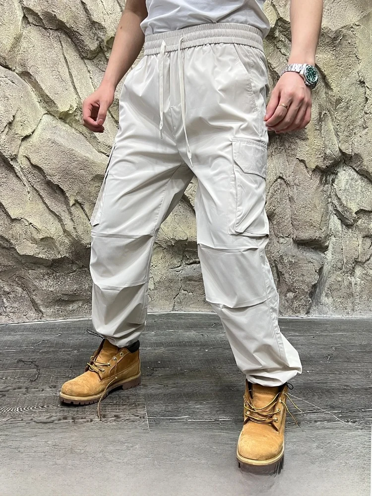 

3D Tailored Lightweight Qui Dry Casual Pants for Men with Multiple kets Straight Leg Busin Casual Polyester Fiber