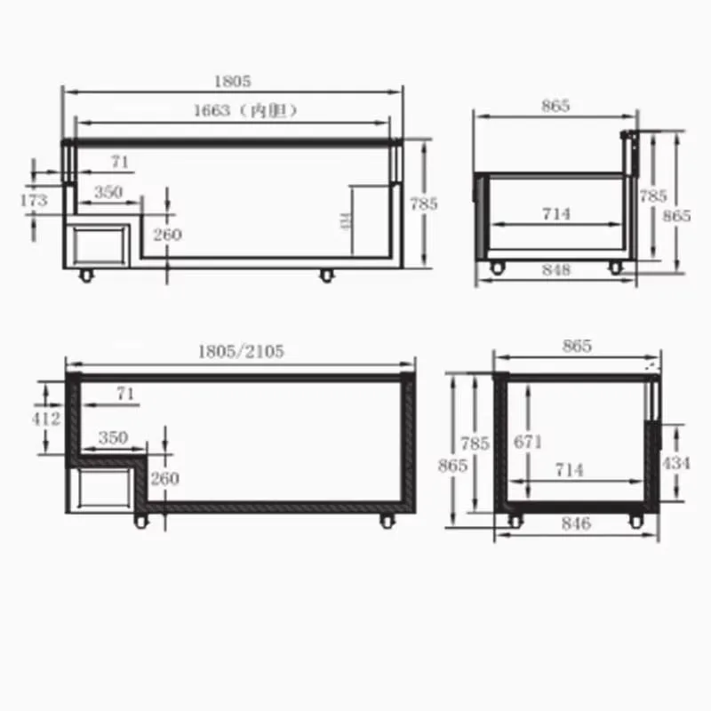 Floor Mount Glass Door New Design Single Temperature Deep Freezer Refrigerator Fridge Congélateur