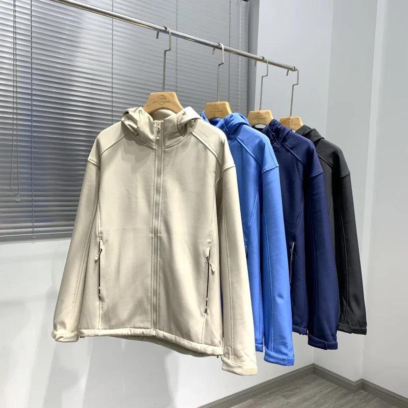 

Profional Level Anti-Static Waterproof Men's Tech Cosite Fce Hooded Casual Jaet Outerwear Autumn Winter Stand Fit