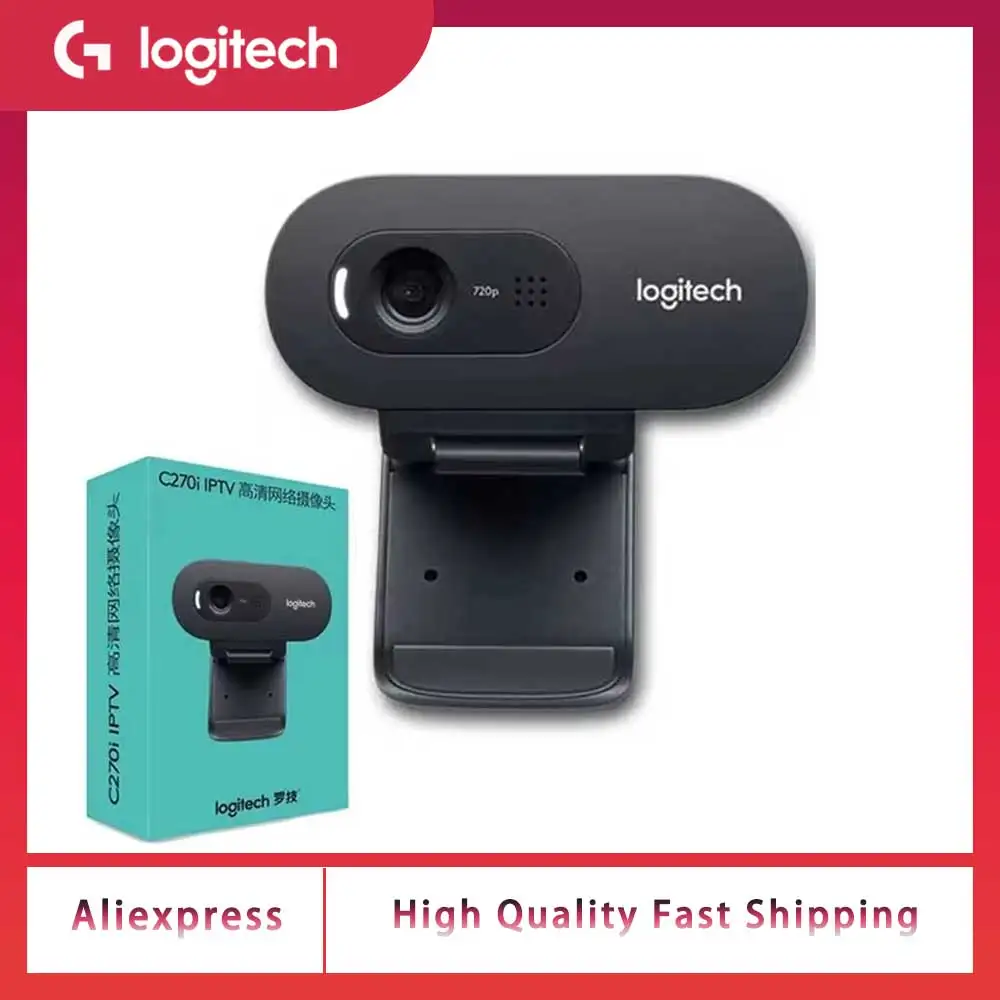 

Веб-камера Logitech C270i HD Веб-камера 720P Сетевой встроенный микрофон USB2.0 Веб-камера Камера для чата Мини-камера Веб-камера для ПК Камера
