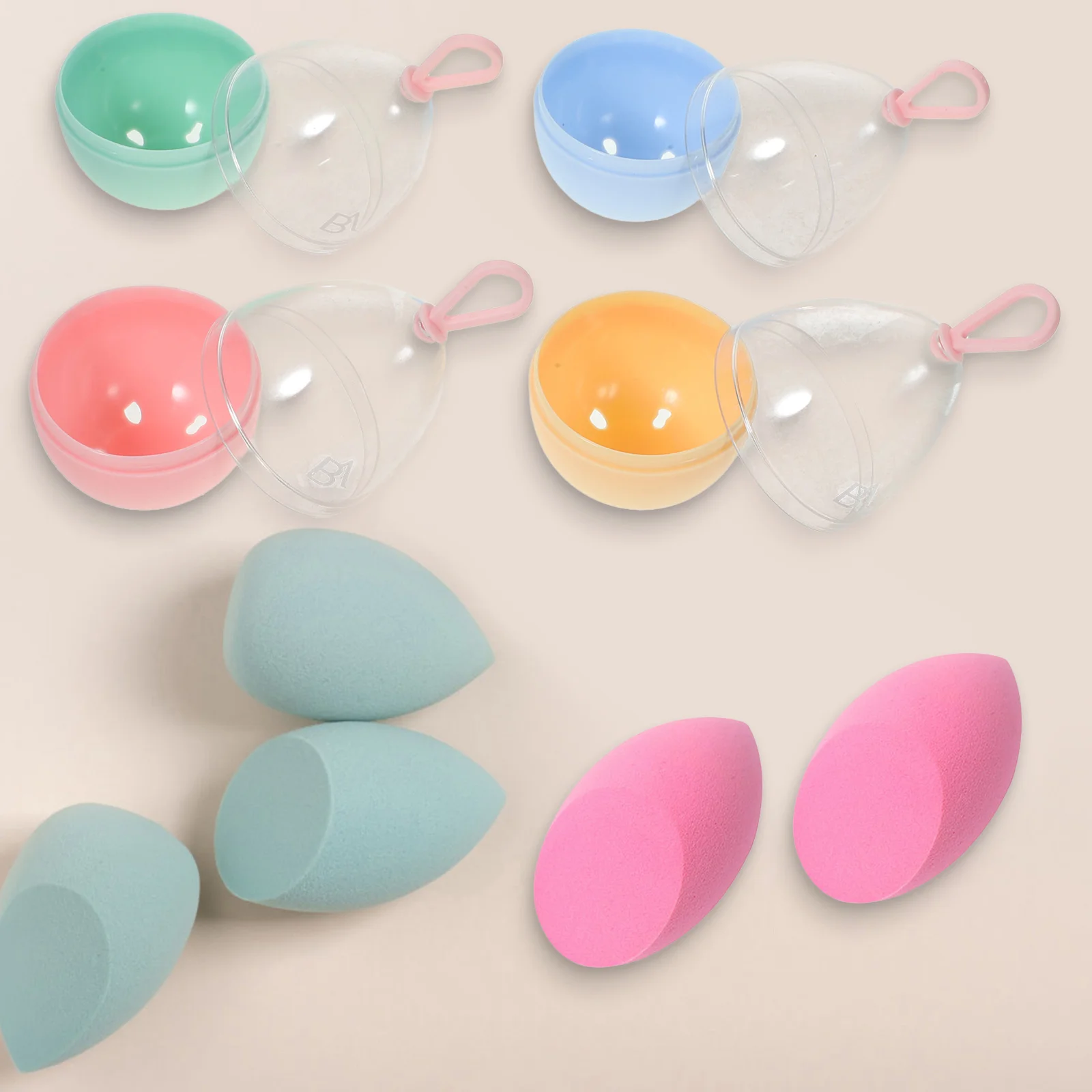 

Makeup Sponge Box Small Egg Shaped Beauty Storage ganizer Hole Design Moisture Proof PortableCosmetic Supplies