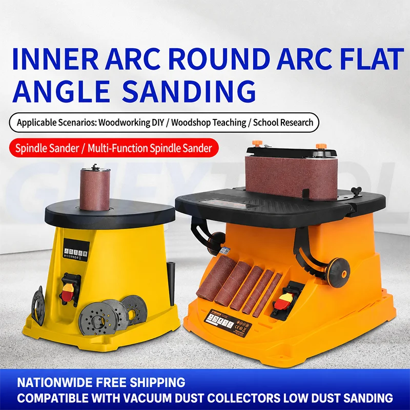 Desktop Oscillating Spindle Sander with Powerful Motor Multi-Angle Worktable for Precision Woodworking