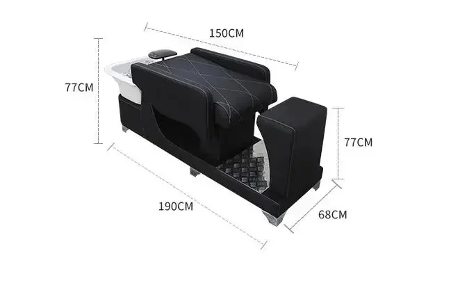 

New hairdresser shampoo bed, ceramic basin for hair salon, semi lying type, full lying hairdresser