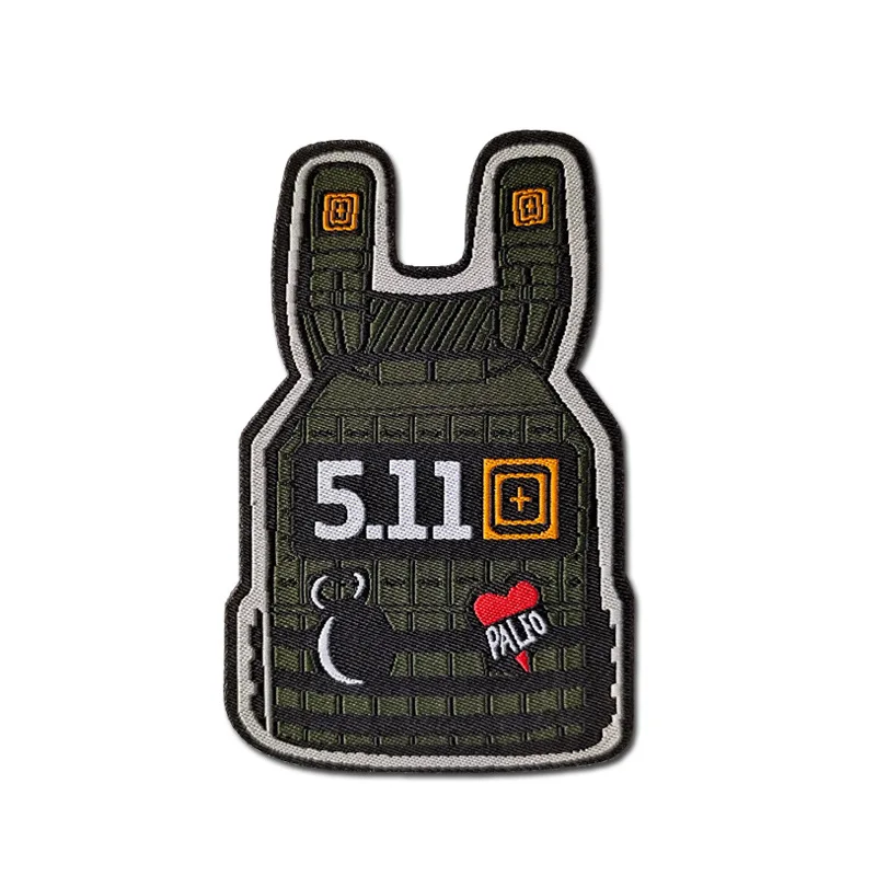 3D PVC Military Tactical Embroidery Patches Backpack Emblem Applique with Hook Outdoors Morale Armband Badges Clothes Stickers