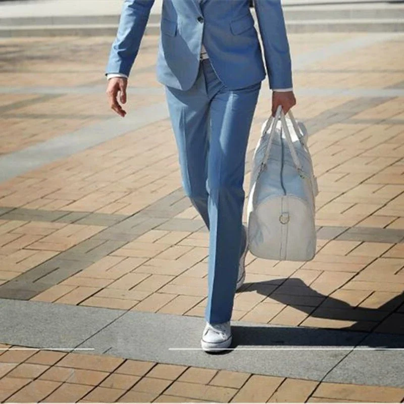 

Draped Fluid Man Suits Pants Straight Blue Trousers for Men Suit Luxury Vintage Dress Elegant Chinese Homme New In Clothes Offer