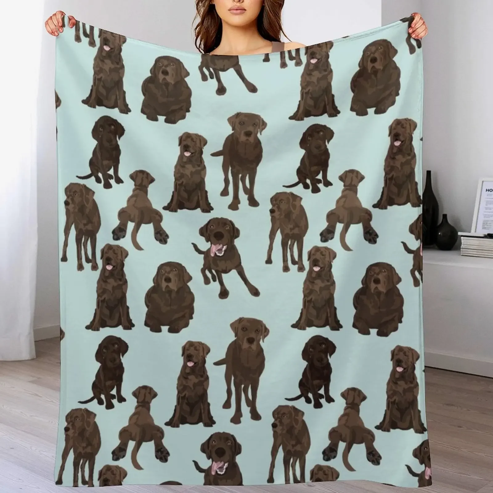 

Chocolate Lab Throw Blanket Furry Thermal Extra Large Throw Softest Blankets