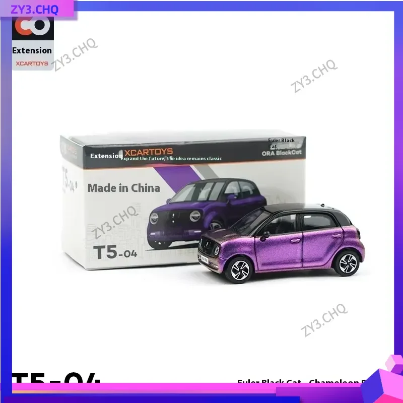 

Tuoyi Xcartoys 1:64 модель автомобиля из сплава, игрушечный автомобиль, Эйнер, черный кот, хамелеон, фиолетовый, настольная, модная коллекция, орнамент, игрушечная модель, подарок