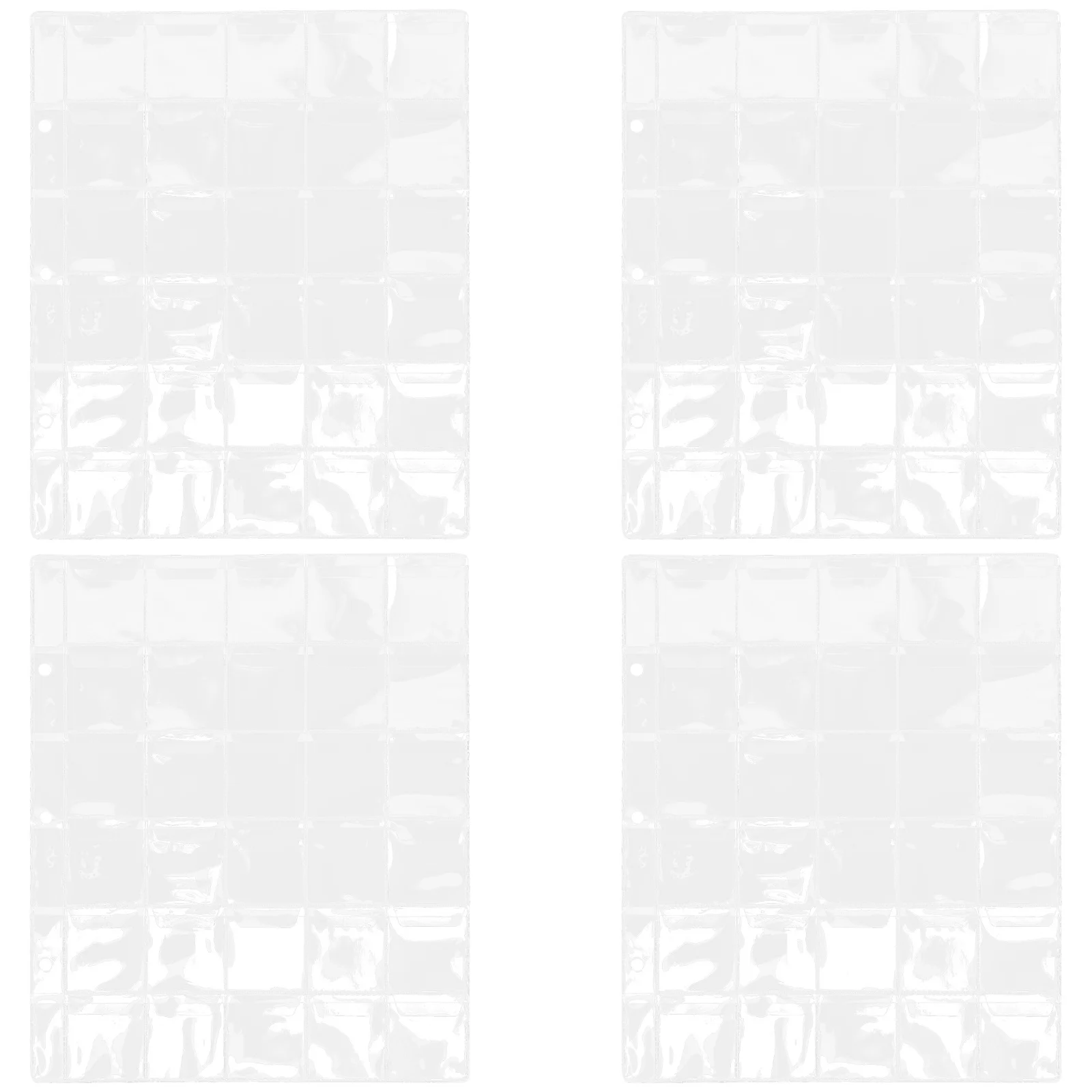 4 قطعة صفحات عملة الموثق لجميع العملات المعدنية البلاستيك الشفاف حامي الأكمام تخزين ل عملة ألبوم ختم ميدالية حامل مُنظِم #1