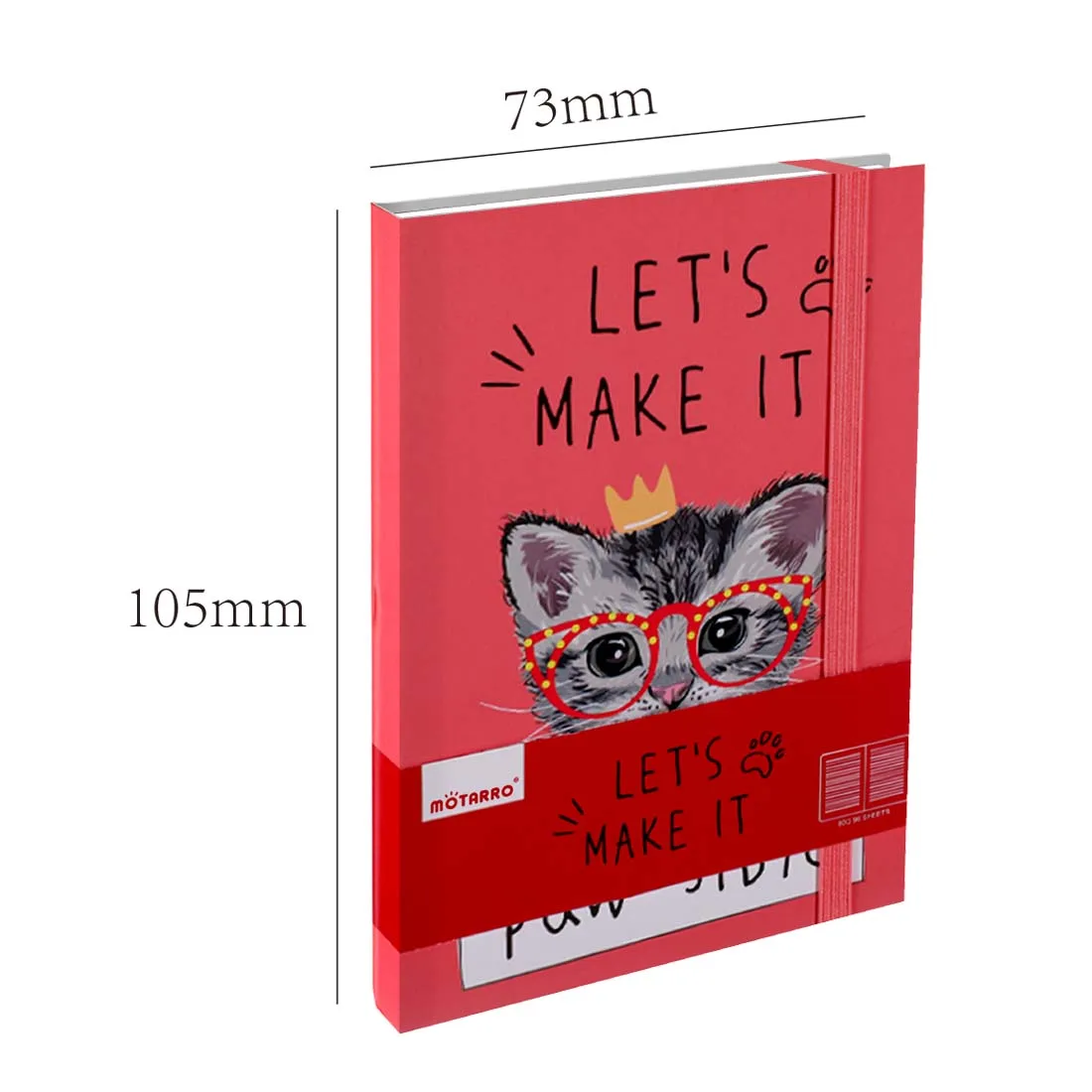 MOTARRO 1Pcs A7 Notebook Cartoon Notepad Cat and Dog Illustration Memo Ins Hand Ledger for Student School Office Supplies Note